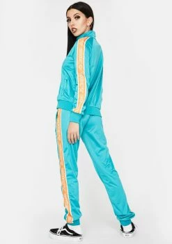 Kappa Aqua Logo Tape Arectic Track Pants Bottoms