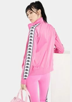 Kappa Fuchsia 222 Banda Wanniston Slim Track Jacket