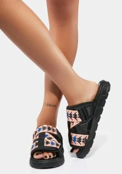 Kappa Sandals Black Peach 222 Banda Mitel 7 Slides