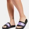 Kappa Black Lilac Authentic Adam 15 Slides Sandals