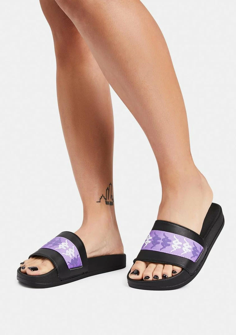 Brand new π Kappa Black Lilac Authentic Adam 15 Slides π©΄ Sandals π 3 Kappa Black Lilac Authentic Adam 15 Slides Sandals