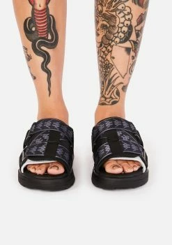 Kappa Black White 222 Banda Mitel 1 Sandals