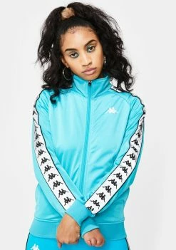 Kappa Blue 222 Banda Dolly Reflective Track Jacket