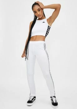Kappa White Logo Tape Arivo Leggings
