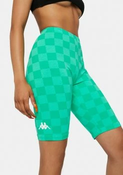 Kappa Green Spring White Authentic Pop Emiaza Bike Shorts Active