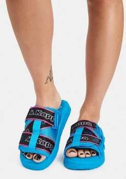 Kappa Blue Logo Tape Kalpi Sandals