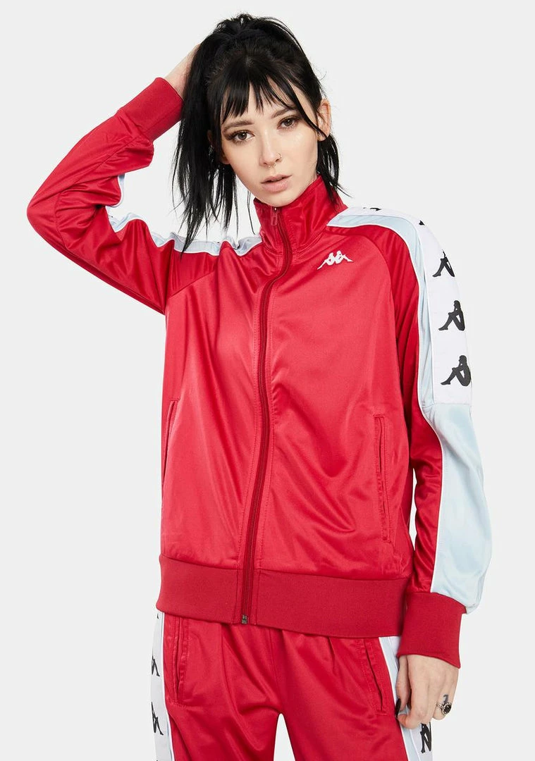 Best Sale π Kappa Outerwear Red Cyclamen 222 Banda 10 Anay Track Jacket π 3 Kappa Outerwear Red Cyclamen 222 Banda 10 Anay Track Jacket