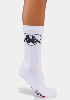 Kappa White Authentic Loval Crew Socks