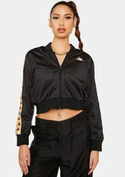 Kappa Black 222 Banda Osbar Track Jacket Outerwear