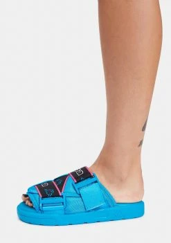 Kappa Blue Logo Tape Kalpi Sandals