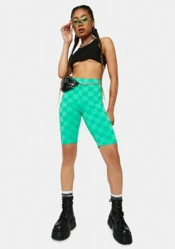 Kappa Green Spring White Authentic Pop Emiaza Bike Shorts Active