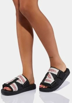 Kappa Red Logo Tape Kalpi Sandals