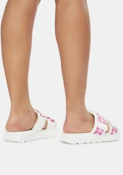 Kappa Pink 222 Banda Aster Logo Slides Sandals