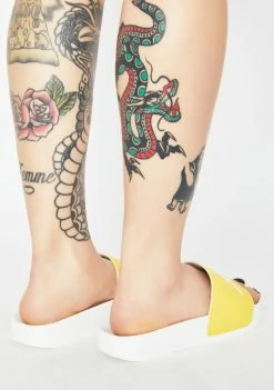 Kappa Light Yellow Authentic Adam 2 Slides