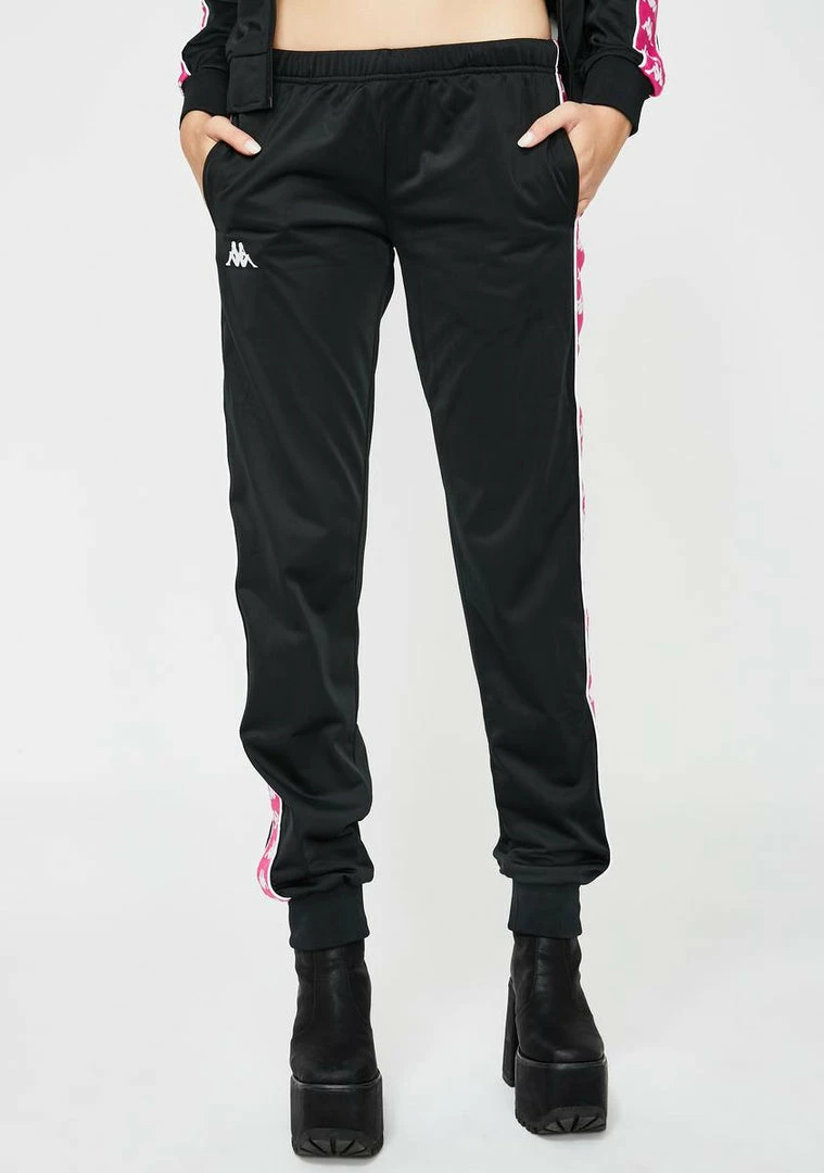 Buy ⌛ Kappa Pink 222 Banda Wastoria Slim Pants Bottoms ⌛ 3 Kappa Pink 222 Banda Wastoria Slim Pants Bottoms