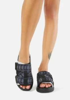 Kappa Black White 222 Banda Mitel 1 Sandals