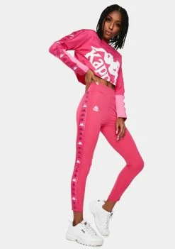 Kappa Active Pink 222 Banda Bartes Sport Leggings