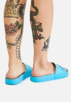 Kappa Teal Blue Authentic Adam 2 Slide Sandals