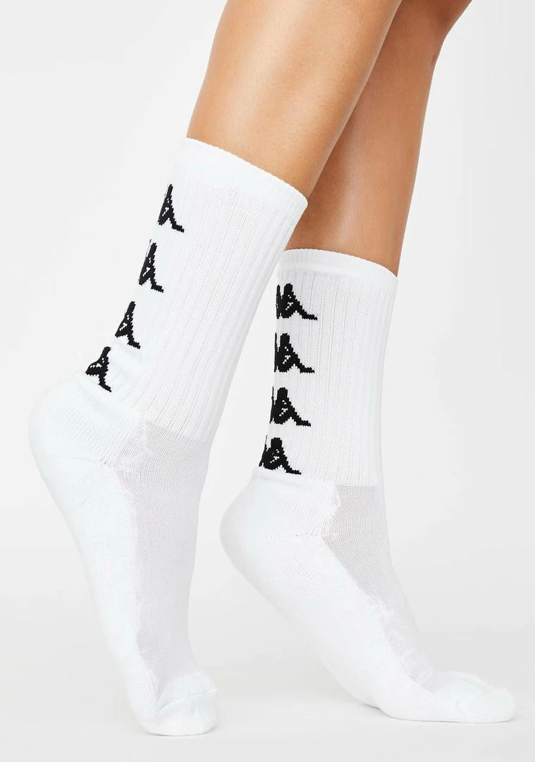 Best Pirce ⭐ Kappa White Authentic Amal 🧦 Socks 🧦 Socks & Tights 🎁 4 Kappa White Authentic Amal Socks Socks & Tights