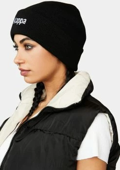 Kappa Black Authentic Giada Beanie Hats