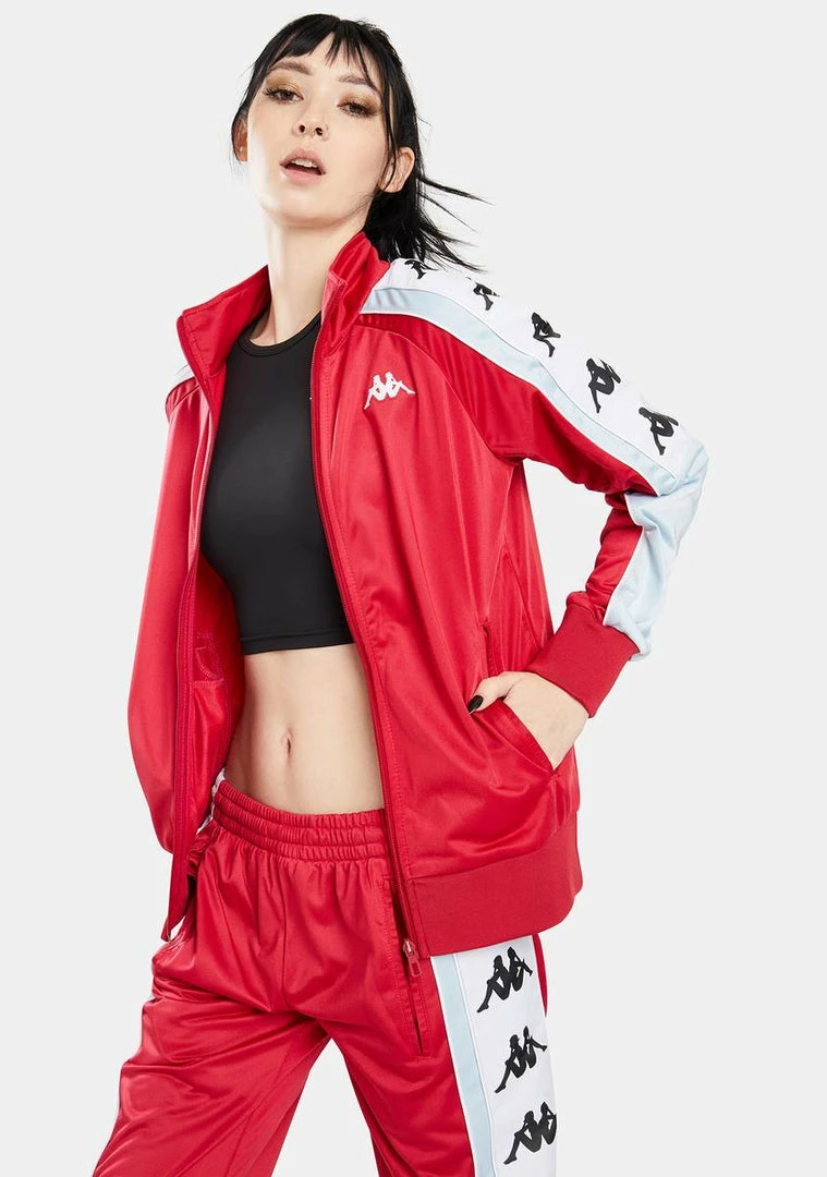 Best Sale π Kappa Outerwear Red Cyclamen 222 Banda 10 Anay Track Jacket π 4 Kappa Outerwear Red Cyclamen 222 Banda 10 Anay Track Jacket