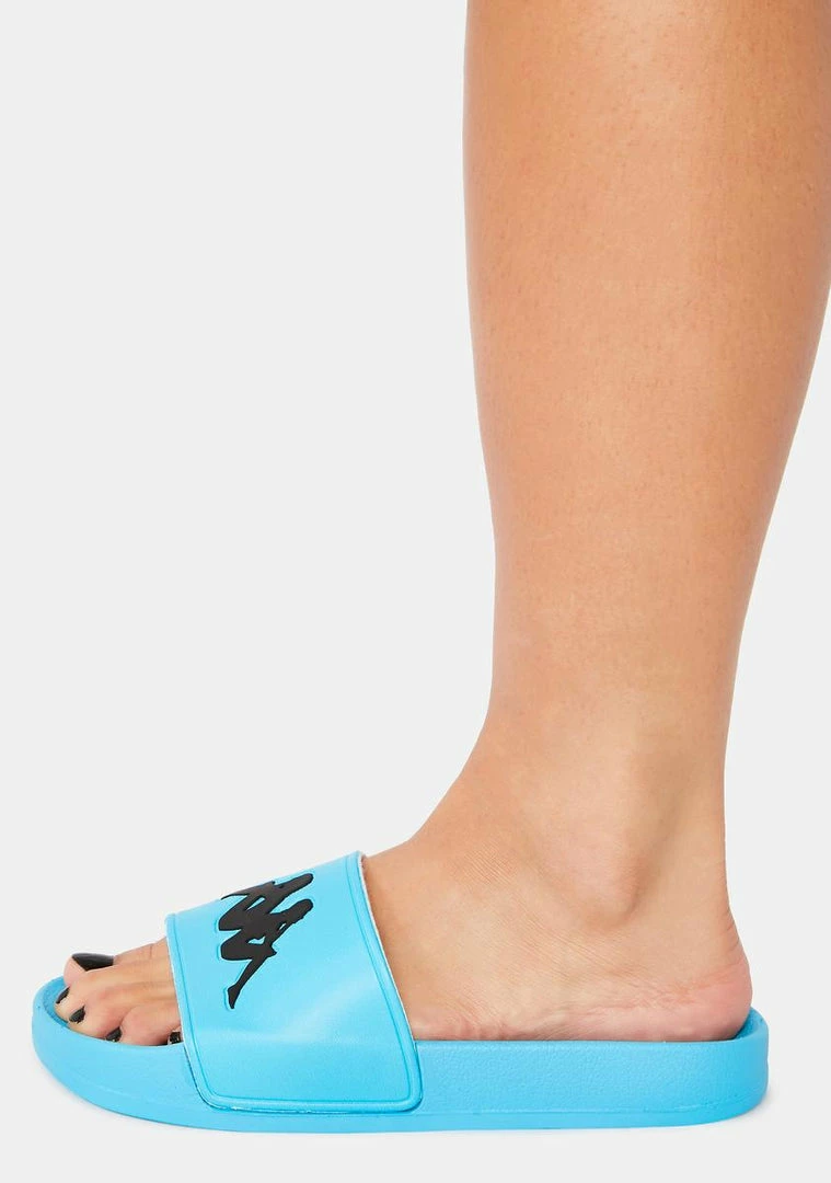 Cheap π Kappa Neon Blue Authentic Adam 2 Slides π 4 Kappa Neon Blue Authentic Adam 2 Slides