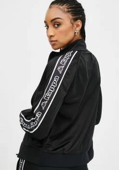 Kappa Black Logo Tape Alero Track Jacket
