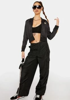 Kappa Black 222 Banda Osbar Track Jacket Outerwear