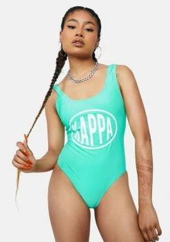 Kappa Green Spring White Authentic Pop Ekinaz Bodysuit Tops