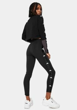 Kappa Active Black 222 Banda Bartes Sport Leggings