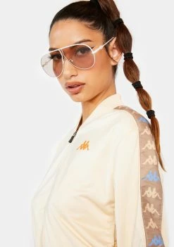 Kappa Beige 222 Banda Osbar Track Jacket Outerwear