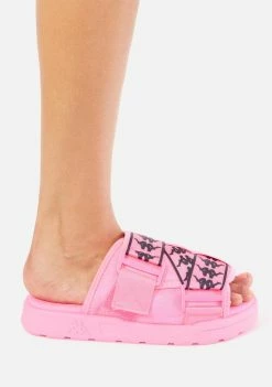 Brand new 💯 Kappa Solid Pink 222 Banda Mitel 1 🩴 Sandals 🎁 8 Kappa Solid Pink 222 Banda Mitel 1 Sandals