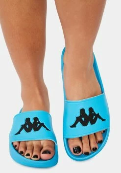 Kappa Neon Blue Authentic Adam 2 Slides