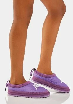 Kappa Flats Purple Authentic Mule 3 Slippers