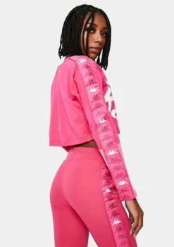 Buy π Kappa Active Pink 222 Banda Baloys Long Sleeve Crop Top βοΈ 9 Kappa Active Pink 222 Banda Baloys Long Sleeve Crop Top