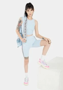 Kappa Active Baby Blue 222 Banda Atvan Crop Tank