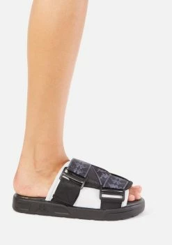 Kappa Black White 222 Banda Mitel 1 Sandals