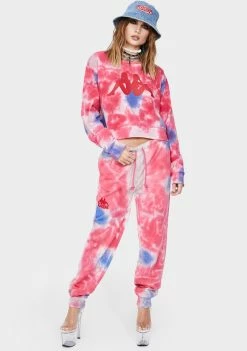 Kappa Pink Authentic Galz Tie Dye Sweatshirt