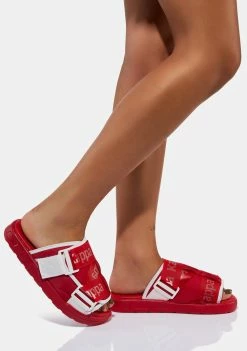 Kappa Red White Authentic Mitel 1 Slides