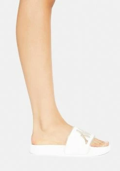 Kappa White Gold Authentic Aqua 1 Slide Sandals