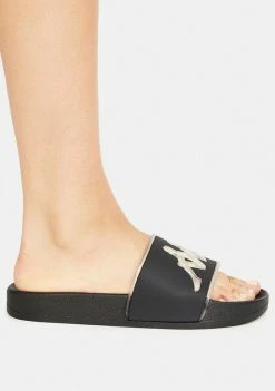 Kappa Black Gold Authentic Aqua 1 Slide Sandals