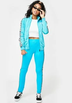 Kappa Blue 222 Banda Dolly Reflective Track Jacket