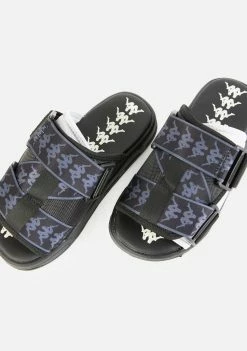 Kappa Black White 222 Banda Mitel 1 Sandals