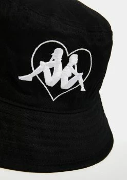 Kappa Hats Black Authentic Tychy Bucket Hat
