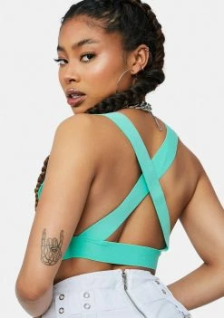 Kappa Green Spring White Authentic Pop Ezay Sports Bra