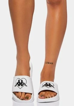 Kappa White Authentic Aasiaat 1 Slide Sandals