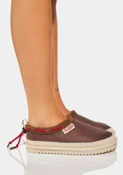 Kappa Brown 222 Banda Mules Flats