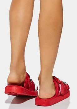 Kappa Red Dusty Authentic JPN Mitel Slides Sandals