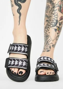 Kappa Black 222 Banda Aster Logo Slides Sandals