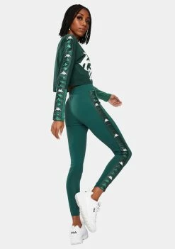 Kappa Green 222 Banda Bartes Sport Leggings Active